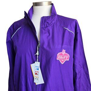 Mens Purple NFL Draft 2022 Lightweight Jacket Large Water Resistant JJ3859